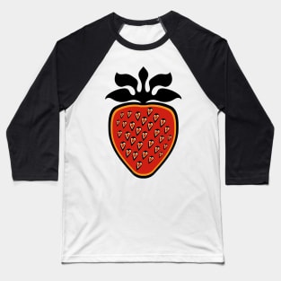 Single Strawberry Heart Berry Indigenous WAWEZHI CANADA Baseball T-Shirt